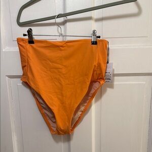 Shade & Shore Orange Bikini High-Cut Swimwear